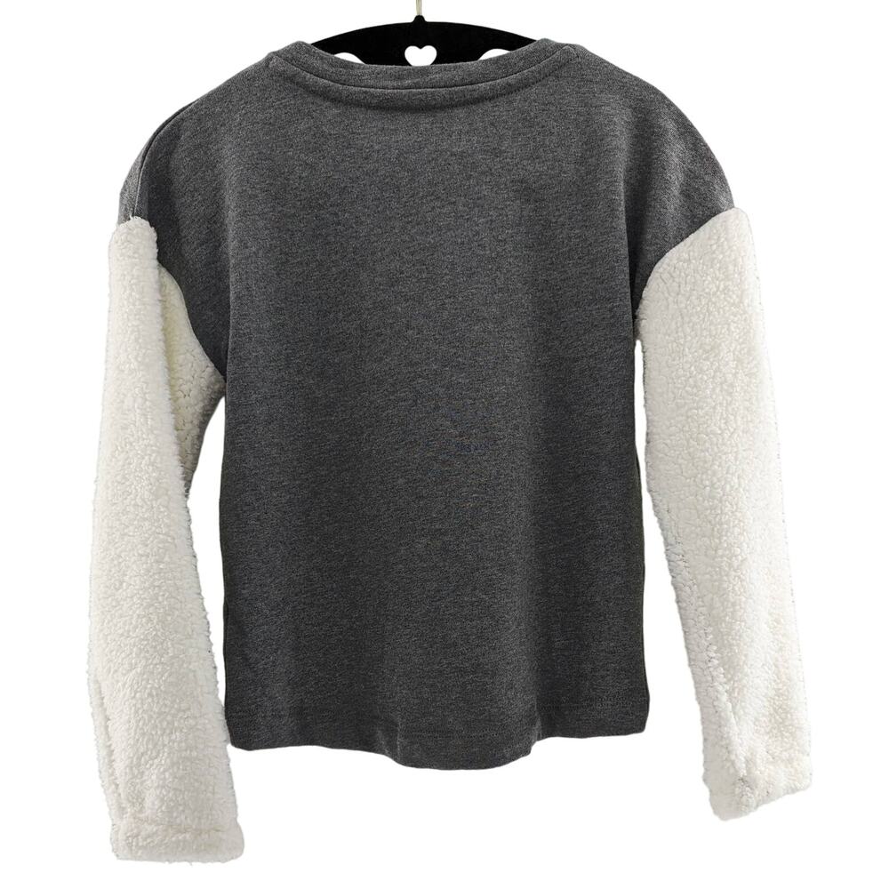 Girls Gray Peace Sweatshirt Colorblock Harper Canyon Size 7/8